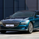 Image for article titled The Genesis 'Electrified G80' Is An All-Wheel-Drive Power Bank Rocking Teal Paint